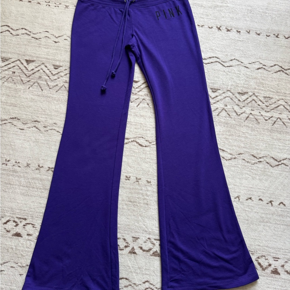 Victoria's Secret PINK Flare Bottom Pants - Charcoal and purple - Picture 2 of 11